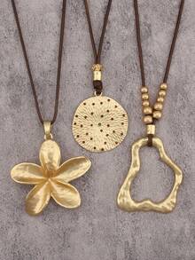 1 chiếc vòng cổ hợp kim hình hoa cá nhân hóa sang trọng, vòng cổ thời trang và đa năng dùng hàng ngày, quà tặng cho mẹ/bạn gái - dây sáp - Xem 12