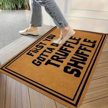 , Entrance Welcome Mat Funny Door Mat First You Gotta Do The Truffle Shuffle Non-Woven Fabric Top With A Anti-Slip Rubber Back Doormat Prank Gift Indoor Outdoor Kitchen Hello Mat,  Novelty Doormat, Durable Doormat, Machine Washable Mat, Gift Shoppers - Nhiều màu - Xem 11