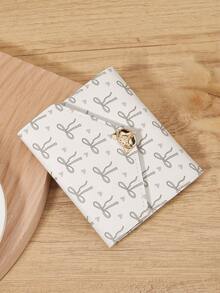 Pink Love & Bow Print 3-Fold Wallet Purse, Fox Head Metal Hardware With Multi-Card Slots, ID Window & Bill Compartment, Unisex Slim Compact For Daily Use, Travel & Shopping, Cute Lightweight Accessory - Pink - View 11