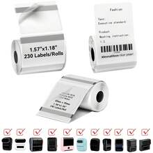 M110 M220 Clear Thermal Labels-1.57"X2.36" (40x60MM)/40x30mm/50x50mm Round, Transparent Labels, M110 Clear Labels Compatible With For Phomemo M110 M220 M200 M120 M221 Printer Label Refill Compatible With SUPVAN T50M Pro For MARKLIFE P50 For CLABEL 221B 220B 320B Label Maker - Multicolor - View 1