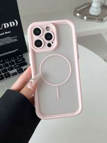 极简粉色磁吸防震哑光全包亚克力硬壳手机壳，兼容 17 Pro Max/17 Pro/17 Air/17/16/16 Pro Max/16 Plus/16 Pro/16 E/15/15 Pro Max/15 Pro/15 Plus/11/12/13/14 Pro Max/XS/XR/11 Pro/11 Pro Max/12 Pro/12 Pro Max/13 Pro/13 Pro Max/14 Pro/14 Pro Max，春日粉彩礼物 - 粉紅色-磁吸磨砂硬殼 - 查看 4