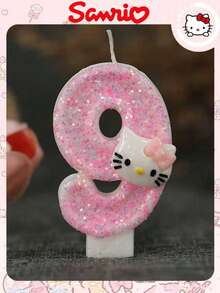 Sanrio شمعة عيد الميلاد بشخصية كرتونية من ساتريو قطعة واحدة، شمعة رقم هيلو كيتي، شمعة ديكور كيك ثلاثية الأبعاد أنيقة، شمعة ديكور كيك زهري أنثوي، شمعة عشاء مميزة وجميلة، شمعة ديكور كيك عيد الحب، هدية تخرج شمعة ديكور كيك