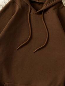 Sudadera con capucha gráfica de moda para hombres, sudadera con capucha casual ligeramente elástica y transpirable para exteriores - Marrón - Ver 7