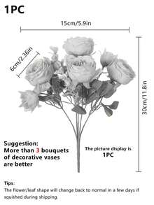 1 قطعة/3 قطع من الزهور الاصطناعية الحرير بوكيه الزهور الكاذبة الزنبق للديكورات الخريفية وأعياد رأس السنة الجديدة، ديكور الزفاف للمنزل وغرفة الطعام والنوم، اكسسوارات حفلات الأعياد والمناسبات، ديكورات حديقة خارجية