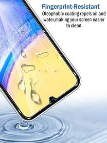 适用于三星 Galaxy A16 5G、A15、A16、A26、A36、A56、A55、A05S、A24、A34、A14、A54 的二合一钢化玻璃屏幕保护膜，包含 1 片屏幕保护膜和 1 片摄像头镜头保护膜，[9H 硬度] [无气泡] 99.99% 高清玻璃膜 - 無色 - 查看 6