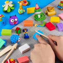 CiaraQ Small Block Polymer Clay Starter Kit, Oven Bake Clay, DIY Molding Clay, Great For Kids, Beginners