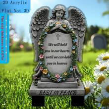 Halloween Grabstein Yard Schilder - 6er Pack Kunststoff Friedhof Deko mit Stäben für den Rasen, Outdoor Gruselszene Requisiten - langanhaltend, ohne Strom, federlos - perfekt für Halloween Party Dekorationen