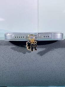 1pc Butterfly And Letter Dust Plug Compatible With Iphone Charging Port Type-C Charging Port Data Port Plug. Compatible With Mi Oppo Vivo Samsang Iphone5-16 Earphone