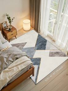 1 pieza Alfombra de área beige, minimalista moderna lavable de terciopelo, 900g/M² para sala de estar, dormitorio, cocina, alfombra de exterior, oficina, entrada