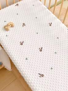 1 件柔软绒球婴儿床床单，透气吸湿排汗尿布垫套，适用于婴儿摇篮、摇篮、迷你婴儿床 100*60cm、120*60cm、132*72cm - 白色 - 查看 19