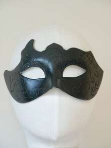 Couple Mask - Shiny Metal Wire Rispberry Rhinestone Venetian Mask Men's Carnival Mask (The Masks Are Hand-Painted, And The Lines May Be Errors, But They Do Not Affect The Use) - Black - View 5