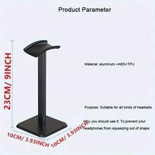 1 个铝合金耳机支架，通用桌面耳机支架，耐用的游戏耳机挂架，现代设计耳机支架 - 稳定的蓝牙耳机和游戏耳机配件