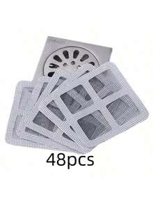 100 件/50 件/10 件浴室毛发过滤器，适用于厨房水槽和浴室的排水盖，自粘式防堵塞防蚊排水塞 - 彩色 - 查看 11