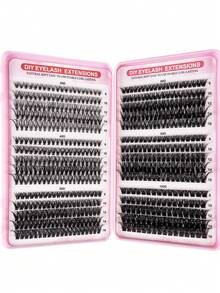 570 Stück/540 Stück Wimpernbüschel 30D+40D+50D+60D+80D+100D DIY Wimpernverlängerung Kunstmink Wimpern - Premium D-Krümmung Natürliches Volumen Einzelne Wimpernbüschel für DIY Wimpernverlängerung - Wiederverwendbar, leicht und einfach anzubringen Wimpernbüschel, Wimpernbüschel, Einzelwimpern, Wimpern, Falsche Wimpern