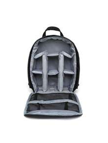 Mochila de cámara multifuncional para exteriores, bolsa de viaje para cámara digital réflex, bolsa de fotografía (color del cierre y del forro aleatorio) - Multicolor - Ver 11