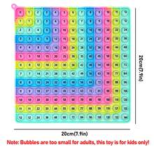 legendstar Tablero de ajedrez de práctica de multiplicación de 12x12, juguete táctil matemático, aprendizaje rápido de tabla de multiplicar con burbujas, herramienta educativa de enseñanza de números matemáticos, regalo de cumpleaños o Navidad para el aula - Multicolor - Ver 4