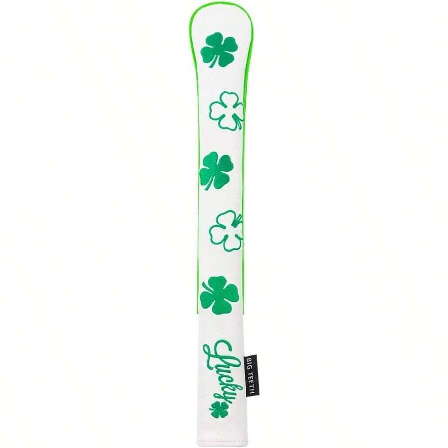 Golf Club Head Cover BIG TEET Golf Alignment Stick Covers Training Aid Ol 2 Sticks Lucky Pattern - White - View 1