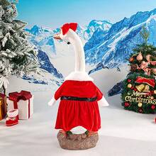 Christmas Porch Goose Outfit Cute Skirt Costume With Head Bow For Lawn Goose Statue, Patio Decoration
