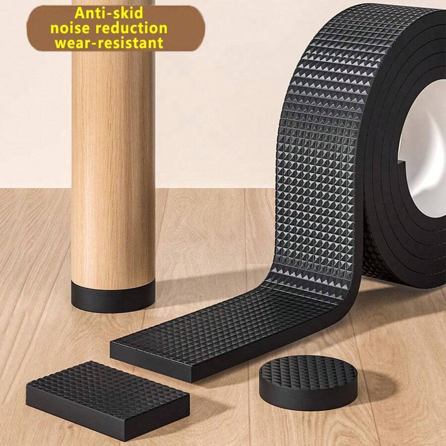 Random Style Chair Leg Pads, Desk & Chair Leg Covers, Noise-Reducing Anti-Slip Thick Cushion Pads For Sofa, Chairs - Black - View 1