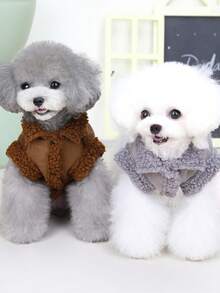 Thick Fleece Vest Jacket For Dogs, Warm Pet Clothes For Autumn/Winter