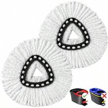 HOMEXCEL Mop Replacement Heads Compatible With OCedar EasyWring Spin Mops 3 PackWashable Microfiber Spin Head RefillsEasy Cleaning Mop Head Replacement - 2 - View 1