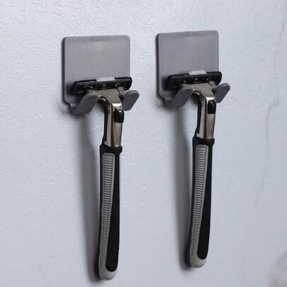 Bộ 1/3/6 móc treo tường phòng tắm không cần khoan, dùng để treo bàn chải đánh răng, dao cạo, phích cắm điện, khăn tắm, đồ dùng nhà tắm, phụ kiện phòng tắm, dụng cụ phòng tắm.