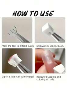 50/100件套渐变美甲海绵和蘸粉刷套装 - 无乳胶渐变调色海绵,适用于蘸粉/亚克力美甲,专业可重复使用美甲工具,渐变美甲海绵,渐变美甲海绵,美甲海绵工具,渐变美甲刷 - 彩色 - 查看 7