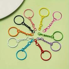 سلسلة مفاتيح من سبيكة الزنك متعددة الألوان مع مشبك سلحفاة - تميمة حرفية قوية، ديكورات للحقائب والحقائب الظهرية، خيارات ألوان زاهية، اكسسوارات حرفية، تصميم مشبك سلحفاة، نهاية مصقولة