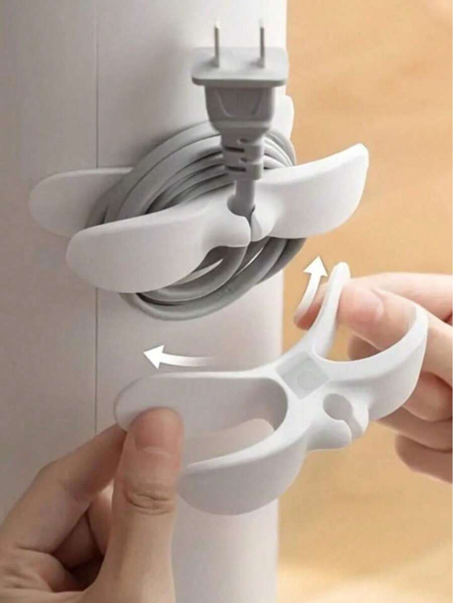 5/10件塑料电缆分类夹，粘性电缆管理支架，固定支架，厨房收纳电缆插头固定夹，适用于空气炸锅、咖啡机、搅拌机等厨房电器，厨房装饰，家居装饰，餐厅装饰，家居装饰，生日礼物等