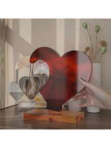 Large Heart-Shaped Silicone Mold Set For Resin Casting - Ideal DIY Photo Heart Mold, Great For Valentine's Day Gifts, Home & Wedding Decor, Graduation Ceremonies - White Heart - View 3