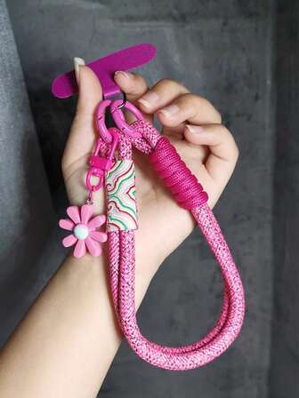 Cordón para teléfono con flor de margarita corta, correa de muñeca universal para teléfono inteligente anti-pérdida y anti-caída, adecuado para viajes, deportes al aire libre, sujetar bebés, regalo de cumpleaños ideal para madres, familia, amigos y festivales