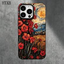 Fundas y carcasas protectoras con diseño de flores rojas y estrellas, con orificios grandes. Compatibles con phone 16 Pro Max, 16, 15 Pro, 14, 14 Plus/14 Pro Max, 13, 13 Pro, 12 Pro, 11/11 Pro y la serie Pro. Regalos para cumpleaños y festividades - Blanco - Ver 3