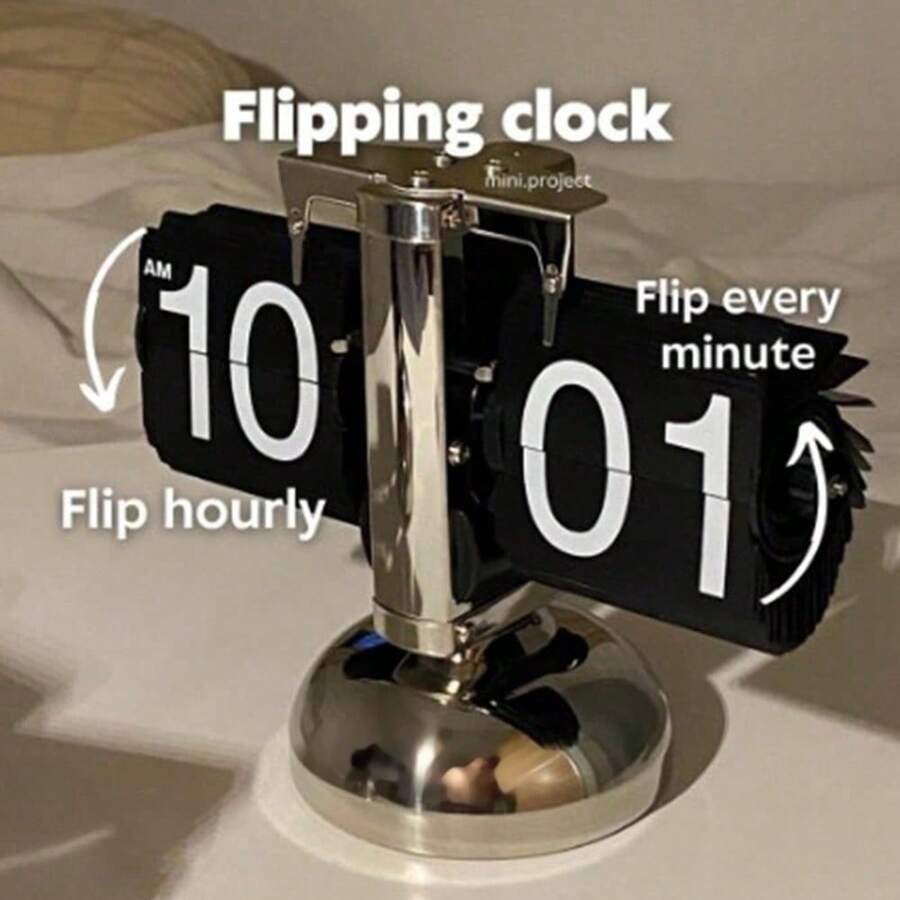 Table Clock - Silver - View 1