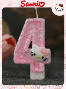Sanrio شمعة عيد الميلاد بشخصية كرتونية من ساتريو قطعة واحدة، شمعة رقم هيلو كيتي، شمعة ديكور كيك ثلاثية الأبعاد أنيقة، شمعة ديكور كيك زهري أنثوي، شمعة عشاء مميزة وجميلة، شمعة ديكور كيك عيد الحب، هدية تخرج شمعة ديكور كيك