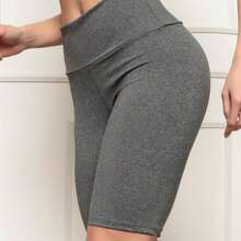 Bermuda Feminina Suplex Cós Alto Academia Fitness Confortável