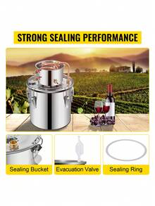 Alambic Distiller Alcohol Moonshine 5 Gal DIY Still Stainless Steel Copper Home Brew Water Wine Essential Oil Brewing Kit, Halloween And Christmas Party Supplies - 彩色 - 查看 9