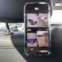 1pc Rear Seat Headrest Mounted Phone Holder, No Installation Required, Stable, Carbon Fiber-Plastic Composite Material, Fits All Vehicles & Smartphones, Rear Seat Entertainment & Navigation Accessory, Travel Essential, Car Gadget, Birthday/Daily Gift