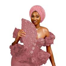 1 件非洲传统帽子、南美穆斯林库菲帽、头巾、亮片分层头饰 - 彩色 - 查看 10