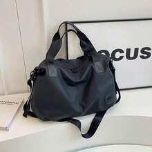 Casual Solid Color Women Tote Bag, Crossbody - Black - View 6