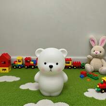 Cute Teddy Bear Nightlight, Cartoon Atmosphere Lamp For Bedroom, Bathroom, Dorm, Birthday Gift For Girl Friends - Multicolor - View 5