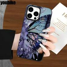 Fundas y carcasas protectoras con orificios grandes y diseño de media flor. Compatibles con las series 16 Pro, 16, 15 Pro, 14, 14 Plus, 14 Pro, 13, 13 Pro, 12 Pro y 11/11 Pro. Regalos para cumpleaños y celebraciones. - Negro - Ver 2