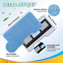 Reusable Vacmop Pads Compatible With Shark Vac Mop VM252 VM251 VM200 VC205 VM250 VM200 VM200C VM190 VM250 QM250 VM190 VM200P12 Vacuum Mop Refills1set - initial - View 3