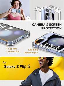 Transparent Acrylic + TPU Edge Protection Case For Samsung Galaxy Z Flip 7 FE/Z Flip 6 5G, Clear Back Cover, Anti-Yellowing (Transparent)