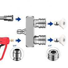 Varilla extensora de lavadora a presión con doble boquilla, adecuada para limpiar automóviles, carreteras y patios