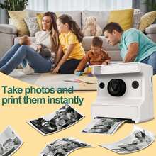 Kids Camera Instant Print, 1080P HD Lens Selfie,Toddler Digital Camera With 3 Rolls Paper & 32GB Card, Children Christmas Birthday Gifts Toys For Age 3 4 5 6 7 8 9 10 11 12 Years Old Girls Boys