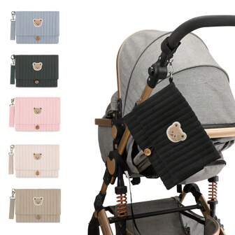 便携式可折叠婴儿车收纳袋，悬挂式多隔层储物袋，棉质尿布收纳袋，婴儿旅行必备