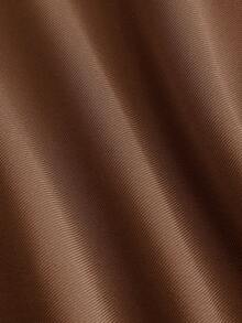 垂坠简约设计西装裤，欧美新款，直筒休闲裤，四季时尚 - 鏽棕色 - 查看 3