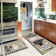 1/2/3pcs Anti-Fatigue Rooster Kitchen Rug Set, Chicken Pattern Carpet, Suitable For Kitchen Floor, Farmhouse Doormat, Waterproof Non-Slip Kitchen Mat And Rug, Kitchen Decor Bathroom Kitchen Decor Kitchen Rug - Multicolor - View 2