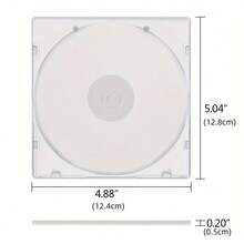 10/50/100/200PCS Plastic CD Jewel Case Clear Single DVD Disc Case Standard CD DVD Cover For Protection Replacement - White - View 6