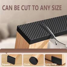 Random Style Chair Leg Pads, Desk & Chair Leg Covers, Noise-Reducing Anti-Slip Thick Cushion Pads For Sofa, Chairs - Black - View 5